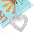 Silver Filigree Rhinestone Star Heart Tree Ornaments view 7