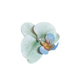 Pale Green And Blue Orchid Hair Clip With Pearl Like Center view 5