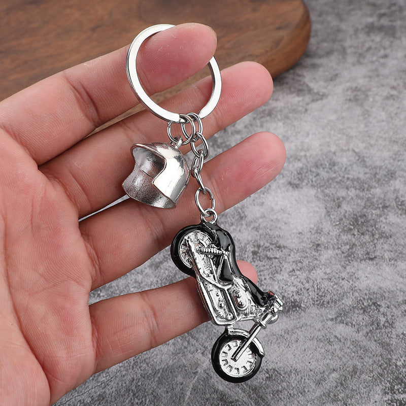 Enamel Motorcycle Model Metal Keychain Creative Bike Key Ring Charm