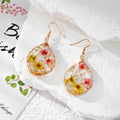Wire Wrapped Mixed Shape Dried Flower Earrings 5 Styles view 4