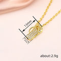 Gold Tone Flip Flop CZ Pendant Necklace or Stud Earrings view 4