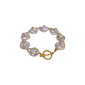 Irregular Baroque Pearl Necklace Bracelet Gold Tone Toggle Clasp view 5