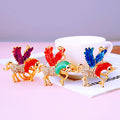 Crystal Winged Dragon Horse Keychains in Three Colors plus Assorted view 9