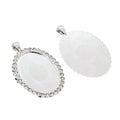 Oval Rhinestone 30x40mm Cabochon Pendant Trays in Two Colors view 5