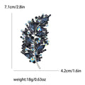 Crystal Leaf Brooch Rhinestone Marquise Ten Color Styles view 12