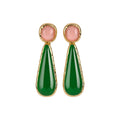 Geometric Enamel Drop Earrings in Four Distinct Designs view 5
