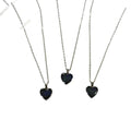 Glitter Galaxy Heart Pendant Necklace Silver Chain view 5
