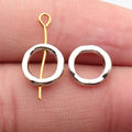 Wavy Open Ring Beads in Two Bright Silver Finishes view 3