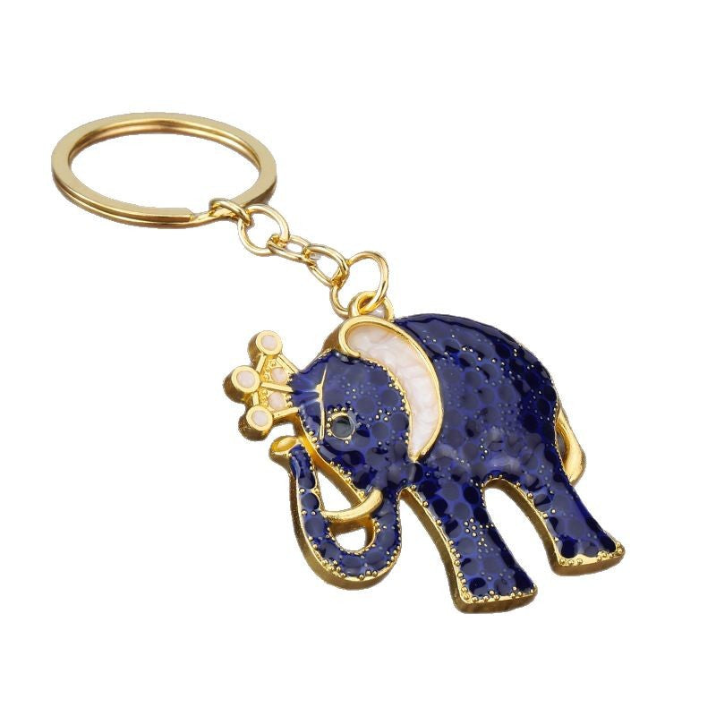 3D Elephant Zinc Alloy Car Keychain Gift Pendant