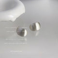 Brushed Gold And Silver Tone Rounded Square Stud Earrings In Two Colors view 4