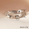 Silver Multi Band Infinity Open Fashion Ring Sizes 6-10 view 4