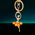 Jeweled Ballerina Angel Keychains in Six Bright Skirt Colors view 4