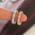 Alternating Round Stone Full-Eternity Band In Two Color Options view 2