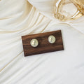 Cream Pearl Dome Stud Earrings Five Sizes 8 to 16mm view 8