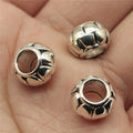 11x11x7mm 2.3g Antique Silver Zinc Alloy Carved Large Hole Spacer Beads for Bracelet Necklace DIY Jewelry