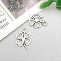 Antique Silver Four-Leaf Clover Metal Charms with 12 Listed Options view 9
