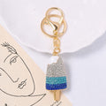 Rhinestone Ice Cream Popsicle Keychain Gold Bag Charm view 3