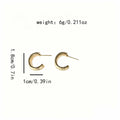 Crystal Look Layered Half Hoop Earrings in Gold and Silver view 5