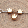 Tiny Crown Small-Hole Spacer Beads in Three Metal Finishes view 5