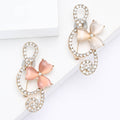 Treble Clef Brooch Crystal Frame Cat Eye Heart Accents view 1