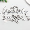Antique Silver Guitar Metal Charms with 18 Listed Options view 2