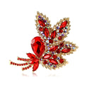 Large Faceted Glass Leaf Cluster Brooch in Seven Colors view 5