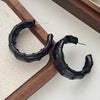 Black Wrapped Hoops