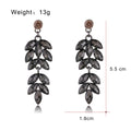 Gold Tone Champagne Leaf Dangle Four Designs Metal Dangle Earrings view 5