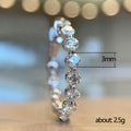Round Clear Stone Full Eternity Band In Polished Silver Tone view 3