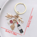 Four Finish Wine Opener Bottle Glass and Grape Keychains view 8
