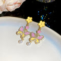Enamel Butterfly Flower Necklace and Earring Four Styles view 6