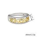 Two-Tone Claddagh And Celtic Knot Band Ring In Silver Tone view 4