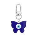 Twelve Piece Silver Tone Butterfly Owl and Evil Eye Keychain Set view 3
