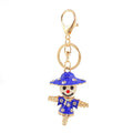 Gold-Tone Alloy Scarecrow Keychain With Clear Faceted Accents view 5