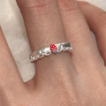 Silver-Tone Strawberry Open Rings in Two Styles Decorative Jewelry Accessory view 2