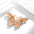 Aqua Gold Tone Butterfly Crystal Metal Brooch Pin for Jackets and Lapels view 3