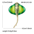 Enamel Stingray Brooch Gold-Tone Metal Pin Four Colorways view 5