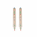 Multicolor Crystal Fringe Earrings With Polished Metal Tone Details view 5