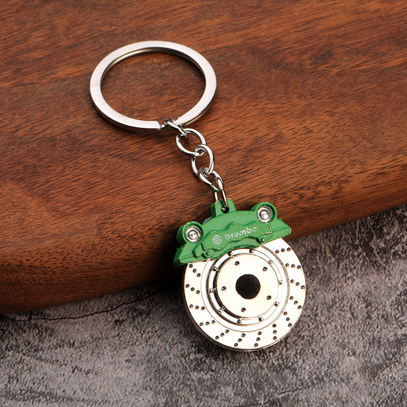Turbo Gear Shift Wheel Brake Disc Shock Caliper Metal Keychain