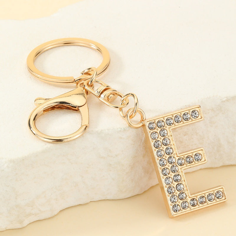 Fashion 26 Letter Metal Keychain Initial Bag Charm Personalized Accessory
