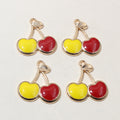 Colorful Double Cherry Enamel Charms in Seven Options view 11