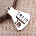 Graduated Laboratory Flask Antique Silver Metal Charm view 2