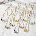 Gold Tone Pressed Flower Crystal Slider Bracelets in Nine Designs view 2