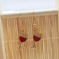 Mini Wine Glass Bottle Coffee Cup Enamel Earrings 3 Styles view 4
