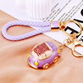 Jeweled Rounded Beetle Car Keychains in Four Colors and Loop Styles view 12
