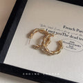 Geometric Hoop Earring Collection Twisted Multi Band Styles view 4