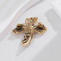 Green White Flower Crystal Two Designs Metal Brooch Pin view 4