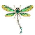 Long Tail Dragonfly Brooch in Four Gradient Enamel Colors view 2