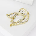 White Shell Dove Brooch with Gold or Silver Outline view 3