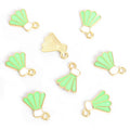 Enamel Shuttlecock Charms in Six Colors and Two Metal Tones view 6